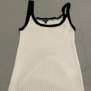 Express Tipped Ribbed Scoop Neck Sweater Tank NWOT L